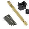 DIY Crafts Pack Of 3 Pcs, Design No # 3, Dual Side Brass Pin Vise Hand Drill Jewelry Drilling Chuck + Micro Twist Drill Point (Drill Point Both Side) + Mini Hand/Be (Pack Of 3 Pcs, Design No # 3) view 1