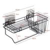 KPS Self Adhesive Wall Mounted Kitchen Storage Hanging Rack Basket with Tissue Holder and Kitchen Towel Holder Wardrobe Hanging Organizer Bathroom Storage Rack (Black) view 4