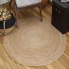 EKEFFY Braided Reversible Rug (Brown, Natural, Jute, 70 cm) view 1