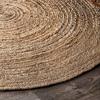 EKEFFY Braided Reversible Rug (Brown, Natural, Jute, 70 cm) view 2