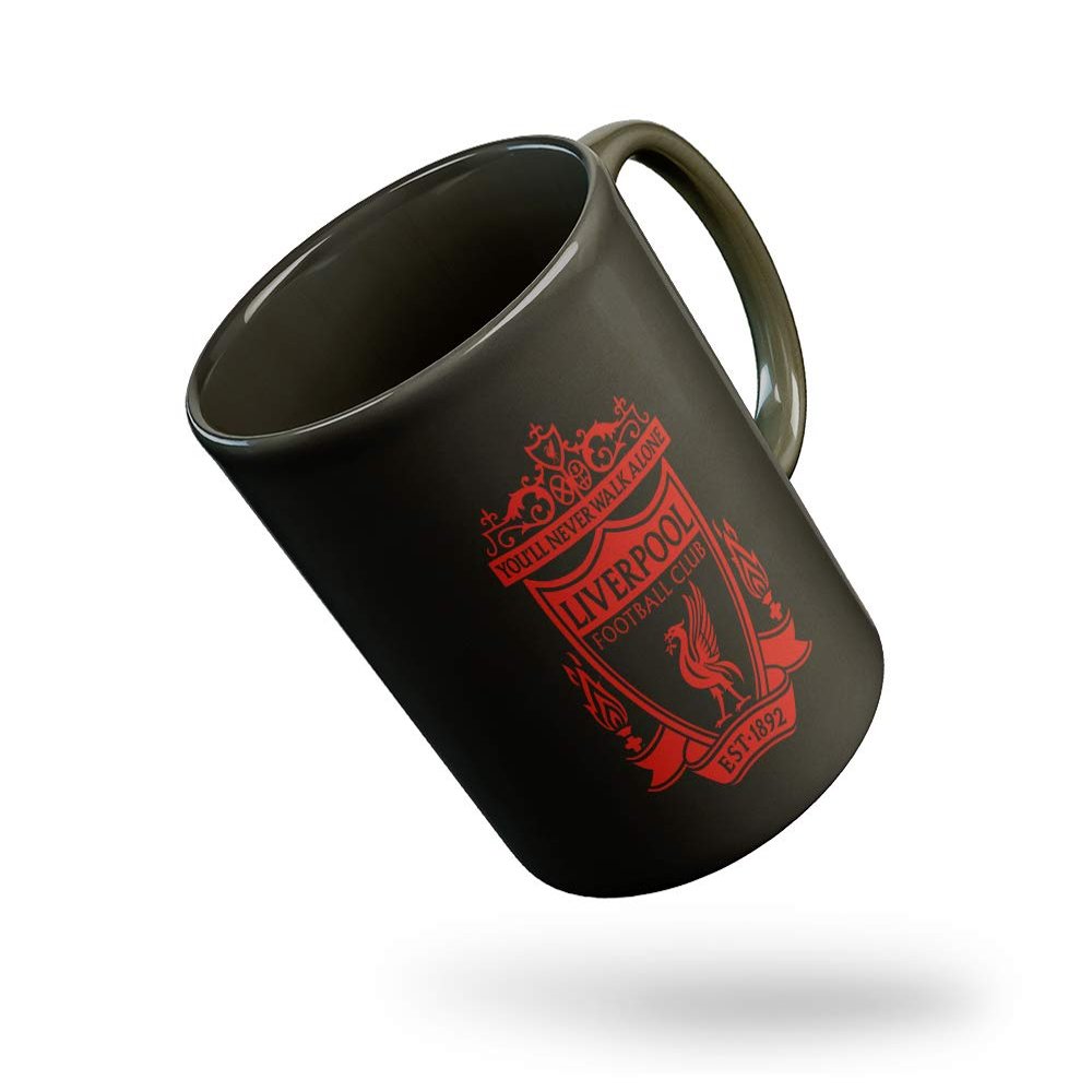 Tee Mafia Liverpool Black Ceramic Mug with Print | YNWA Coffee Mug | for Your Friends| Football Mug | 330 ml, Microwave and Dishwasher Safe | You'll Never Walk Alone