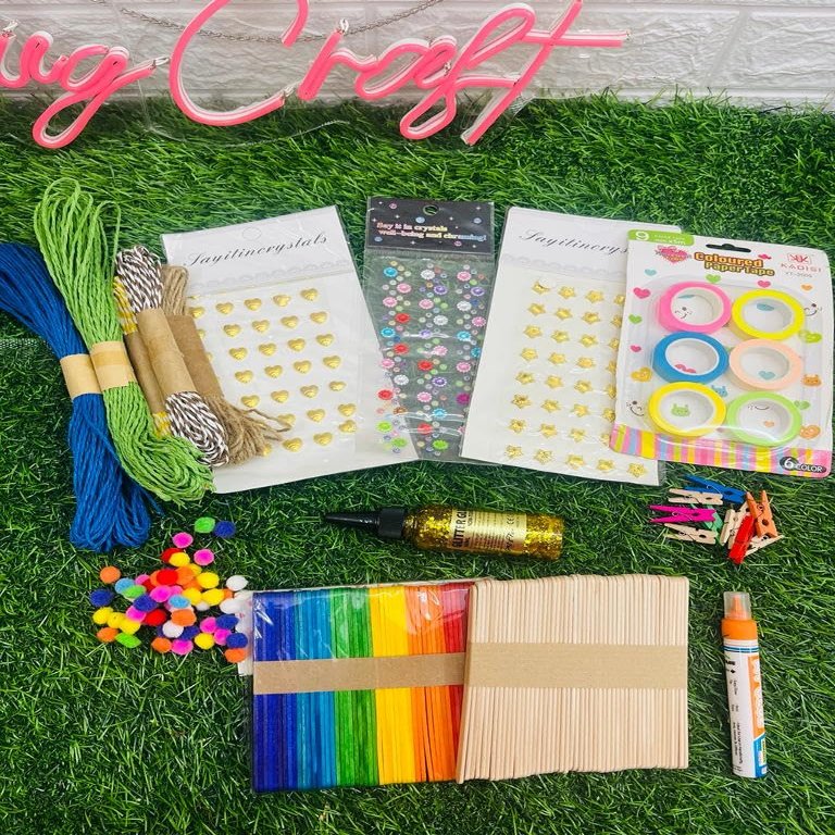 Paaroots Creative Diy Art And Craft Kit Hobby Pack For Kids And Adults For Decoration And School Projects - 17 Pcs , Multicolour(Others)