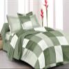 AEROHAVEN Cotton 160 TC Cotton Geometric Single Size Bedsheet with 1 Pillow Cover - CB-05 (Light Green, 60 x 90 Inches) view 1