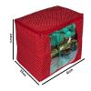 Sunesh Creation Pack of 3 Red with White Polka Dots Print Clothes/Lehenga/Saree Cover Bag with Zip Closure for Storage and Gift Purpose (41x33x23cm) view 2