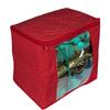 Sunesh Creation Pack of 3 Red with White Polka Dots Print Clothes/Lehenga/Saree Cover Bag with Zip Closure for Storage and Gift Purpose (41x33x23cm) view 3