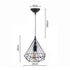 SL Light Hanging Ceiling Pendant Light, Black, Cage view 2