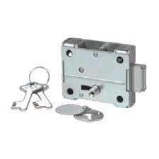 Godrej Almirah Wardrobe Lock with Key, Multipurpose Lock for Wooden Drawer, Wardrobe, Cabinate for Home & Office (Silver, Polished Finish)