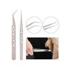 Axtella Set of 2 Anti-Static Stainless Steel Tweezers- Straight & Curved Tips With Set of 3 Metal Opener for Dissambling Tools and Gadgets view 2