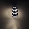 DarkVision Modern Indoor Hanging Light Decorative Geometric Ceiling Fixture, Minimalist Stacked Design Pendant Lamp Living Rooms, Bedrooms, Kitchens (Wood & PVC) view 2