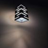 DarkVision Modern Indoor Hanging Light Decorative Geometric Ceiling Fixture, Minimalist Stacked Design Pendant Lamp Living Rooms, Bedrooms, Kitchens (Wood & PVC) view 4