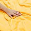 BEVI - Home Super Solid 144 TC 100% Microfiber Premium Bedsheet (Yellow, Without Pillow Double Bed) view 1