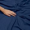 BEVI - Home Super Solid 144 TC 100% Microfiber Premium Bedsheet (Navy Blue, Without Pillow Double Bed) view 1