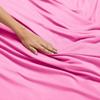 BEVI - Home Super Solid 144 TC 100% Microfiber Premium Bedsheet (Pink, Without Pillow Double Bed) view 2