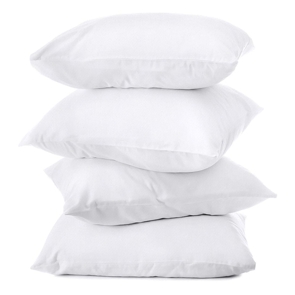 Bird Wing Solid White Colour Cushion Cover Set of 4 Premium Cotton for Home Decor Sofa, Bed and Chairs |Decorative Throw Pillow case | Size 12X12 Inch (30.48 x 30.48 cm)