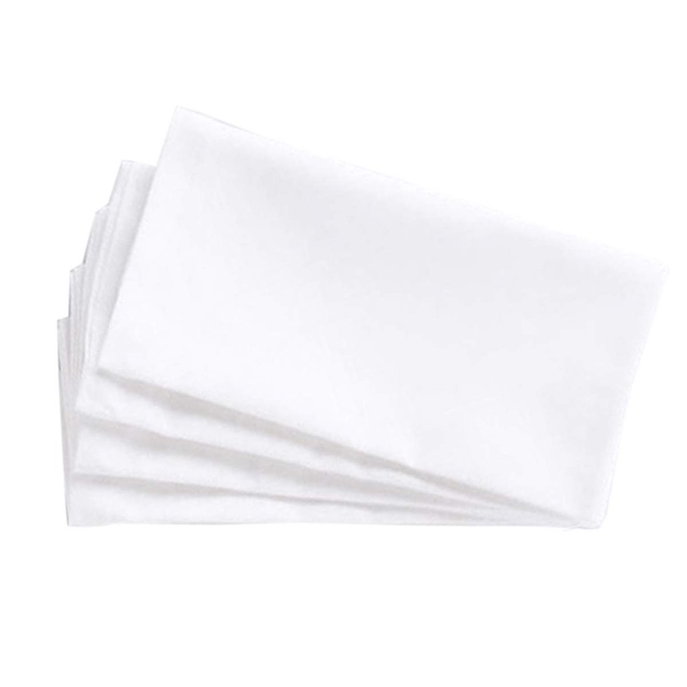 Set of 4 Pcs Solid Heavy Fabric Cotton White Dinner Table Napkins 16 inch x 16 inch for Parties Homes Dining Restaurants Banquet and Hotel | Pack of 4 | 40.6 X 40.6 cm