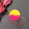 Bhai Please Pyari Bhabhi Rakhi with Fridge Magnet for Bhabhi | Set of 1 pc with Roli/Kumkum- Chawal| Kids, Girls Designer, Fancy, Fun, Movie Rakhi Set| with Raksha Bandhan Greetings view 2