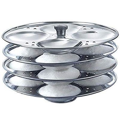 Royal sapphire Stainless Steel Idli Maker/Idli Stand | Idli Plates | Idli Steamer| Idli Sancha (Stainless Steel, 4 Tier)