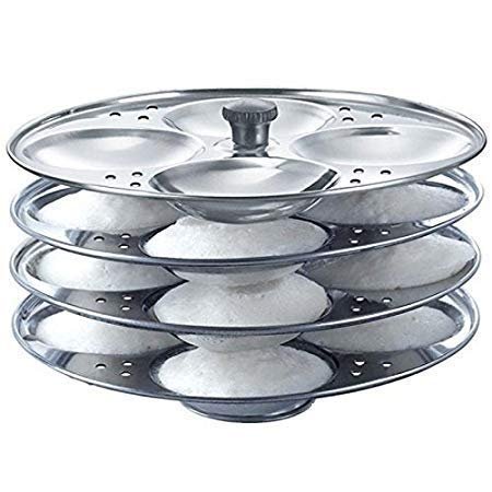 Royal sapphire Stainless Steel Idli Maker/Idli Stand | Idli Plates | Idli Steamer| Idli Sancha (Stainless Steel, 4 Tier)