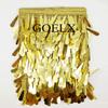 GOELX Shimmering Latkan Lace for Decorations, Designing, Sewing, Art & (Golden) view 1