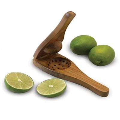 SAMEER SALES Wooden Lemon Squeezer & Masher, Manual Citrus Lime Hand Juicer Press Squeeze for Lemonade and Dishwasher Safe