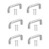 Sun Shield Steel Drawer Handle | Wardrobe Handle | Door Handle D Dot with Screw (4 Inch, Chrome Finish) - 6 Pcs, Stainless Steel, Pull Handle view 1
