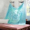 Dravy Handicrafts Floral Tapestry Mandala Ombre Tapestry Wall Hanging Bedsheet Cotton Bedsheet Wall Tapestry Bed Wall Hanging Tapestry (Green, Twin (84X54 Inches)) Standard, 200 TC view 3