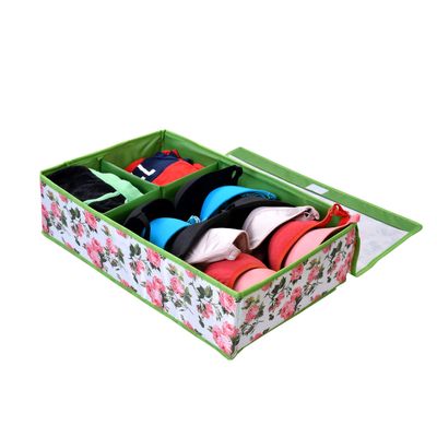 Yellow Weaves Undergarments Organizer/Foldable Storage Box with Lid for drawers