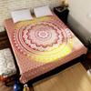 DRAVY HANDICRAFTS Tapestry Single Bedsheet Wall Hanging Tapestry Bedspread Bedcover Beach Throw Blanket Tapestry Wall Hanging Outdoor Picnic Yoga Mat (Orange, Twin (84x54 Inches)) view 2