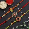 Webelkart Premium Combo of Rakhi Gift for Brother and Bhabhi and Kids with Premium Lord Ganesha Wall Hanging, Rakshabandhan Gifts for Bhai Sister - Fancy Rakhi with Premium Wall Hang view 2