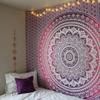DRAVY HANDICRAFTS Cotton Tapestry Mandala Tapestry Wall Hanging Bedsheet Wall Hanging (Purple, Twin) view 2