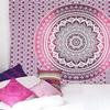 DRAVY HANDICRAFTS Cotton Tapestry Mandala Tapestry Wall Hanging Bedsheet Wall Hanging (Purple, Twin) view 3