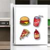 Presta MDF Wooden Cute Fast Food Fridge Magnet for Home and Kitchen Decoration (Multicolour, 3x2 Inches) - Set of 4 view 3