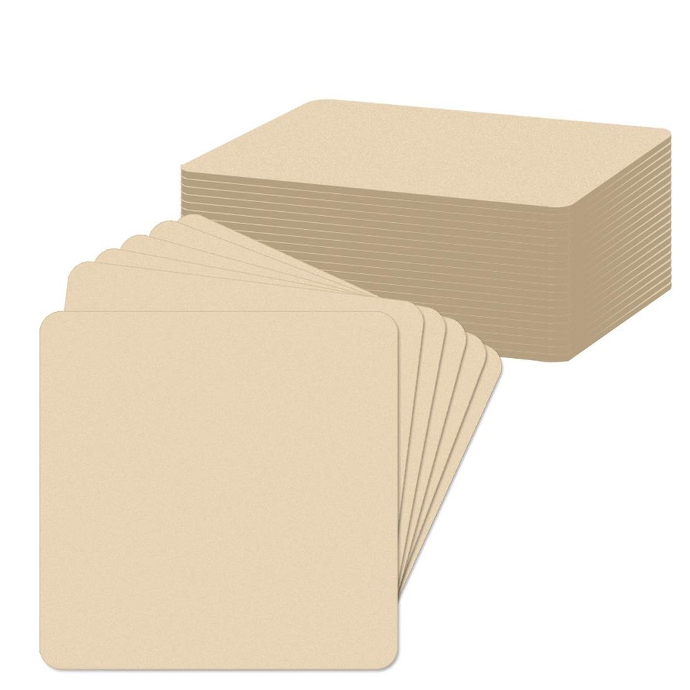 Incredible Gifts India MDF DIY Coasters for DIY Activities (Set of 25, Size 4inx4in)