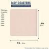 Incredible Gifts India MDF DIY Coasters for DIY Activities (Set of 25, Size 4inx4in) view 2