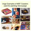 Incredible Gifts India MDF DIY Coasters for DIY Activities (Set of 25, Size 4inx4in) view 3