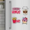 Presta Gifts MDF Wooden Foodie Funny Fridge Magnet for Home and Kitchen Decoration (Multicolour, 3x2 Inches) - Set of 4 Designs view 2