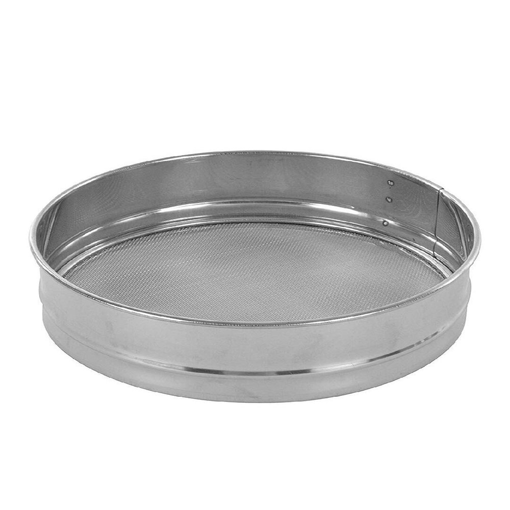 kishu's kitchen Stainless Steel Sieve For Flour,Maida/Atta Chalni,Spices Sieves (D=19Cm)(Medium) By JASCO For kitchen, Silver