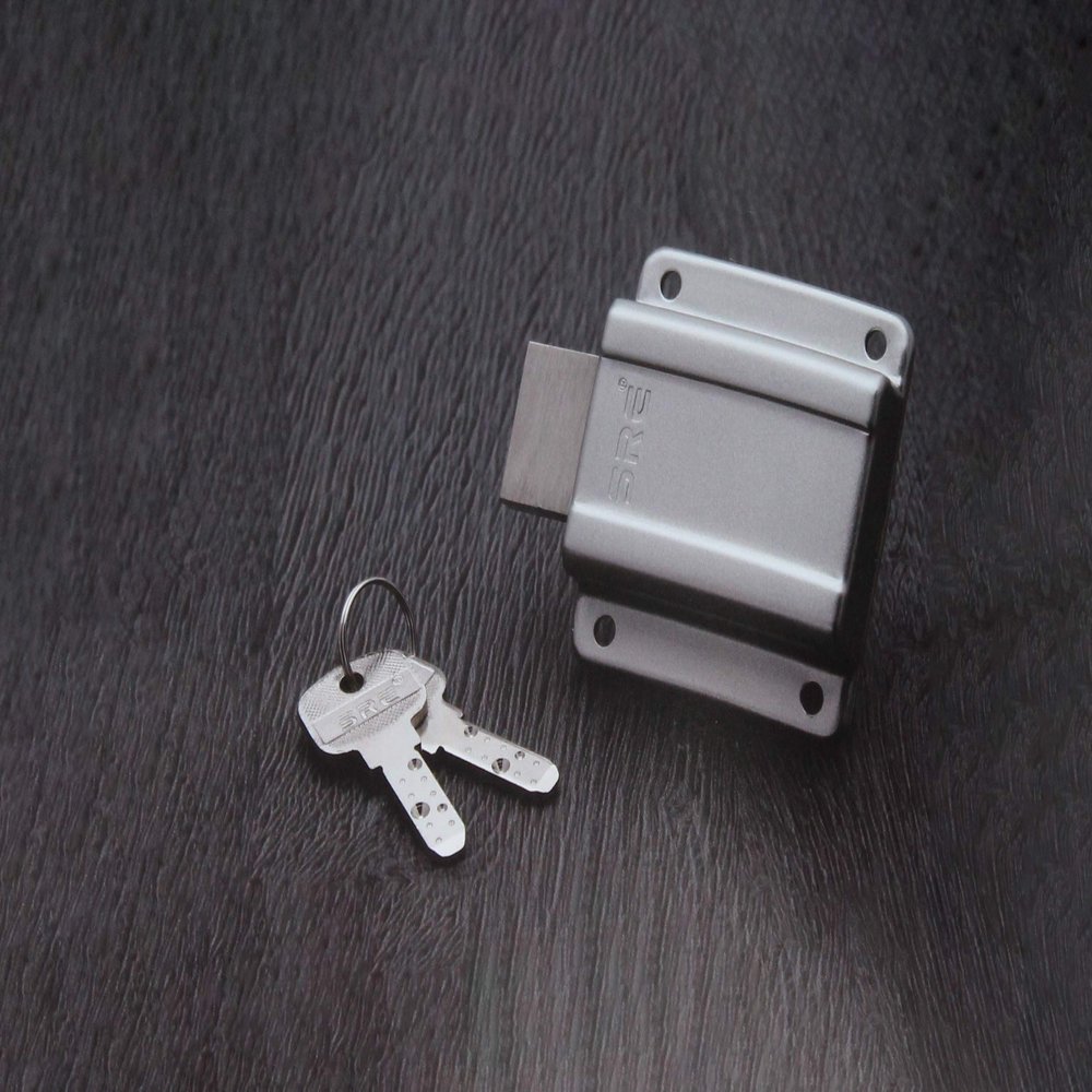 Atlantic Sre Collection Brass 30 Mm Cupboard Lock with Ultra Brass Key (Gray).