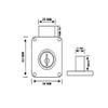 Atlantic Sre Collection Brass 30 Mm Cupboard Lock with Ultra Brass Key (Gray). view 2