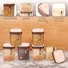 Nayasa Fusion 550 ml BPA Free Food Grade Airtight Kitchen Storage Stackable Containers - Set of 6 | Brown view 4