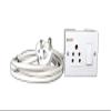 Bitcorp Extension Cord Combined 1 Socket 1 Switch, 6A 2000W Heavy Duty Power Strip, Surge Protected 5M Wire for Home, Office, Electric Vehicle Charging, TV, Fridge, Cooler, PC (White) 220V view 1