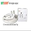 Bitcorp Extension Cord Combined 1 Socket 1 Switch, 6A 2000W Heavy Duty Power Strip, Surge Protected 5M Wire for Home, Office, Electric Vehicle Charging, TV, Fridge, Cooler, PC (White) 220V view 2