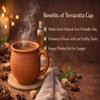 KSI Handcrafted Mitti Clay Tea Cups Set | 100% Natural Earthen Kulhad Chai ke Cups | Handmade, Eco-Friendly & Non-Toxic |Unglazed Traditional Indian Clay Serveware | Set of 6 (Brown, 120 ml Each) view 3