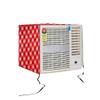 The Furnishing Tree Window AC Cover for 2 Ton Capacity PVC Waterproof and Dustproof Gingham Pattern Red view 4
