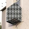 The Furnishing Tree Window AC Cover for 1.5 Ton Capacity PVC Waterproof and Dustproof Trellis Pattern Grey view 1