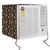 The Furnishing Tree Window AC Cover for 1 Ton capacity PVC Waterproof and Dustproof Floral Pattern Yellow view 3