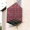 The Furnishing Tree Window AC Cover for 2 Ton Capacity PVC Waterproof and Dustproof Symmetric Pattern Red view 1