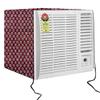 The Furnishing Tree Window AC Cover for 2 Ton Capacity PVC Waterproof and Dustproof Symmetric Pattern Red view 3