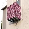 The Furnishing Tree Window AC Cover for 1 Ton Capacity PVC Waterproof and Dustproof Polka dot Pattern Pink view 1