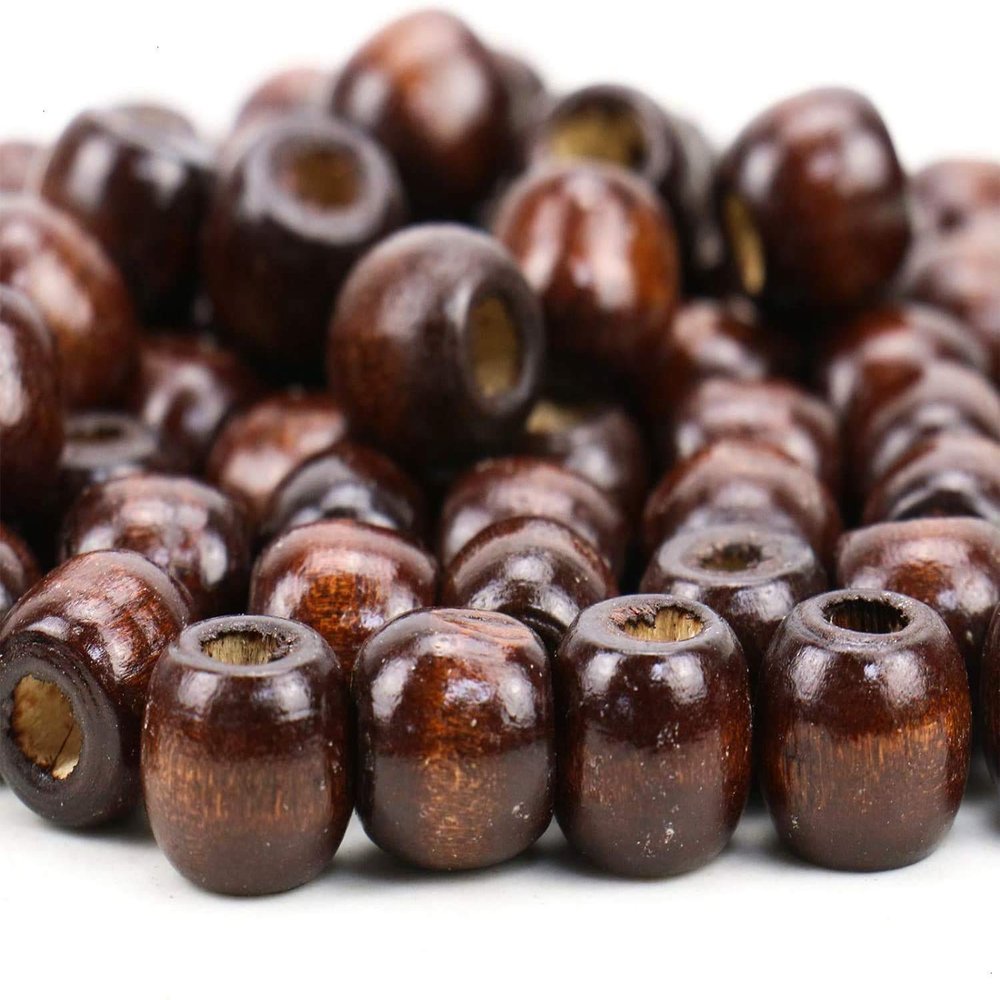 SR Craft Wooden Beads 10 mm Round Dark Brown Color (1000)